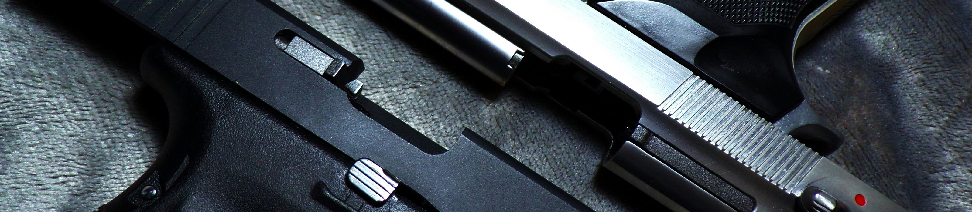 Blemished firearms on display at KYGUNCO