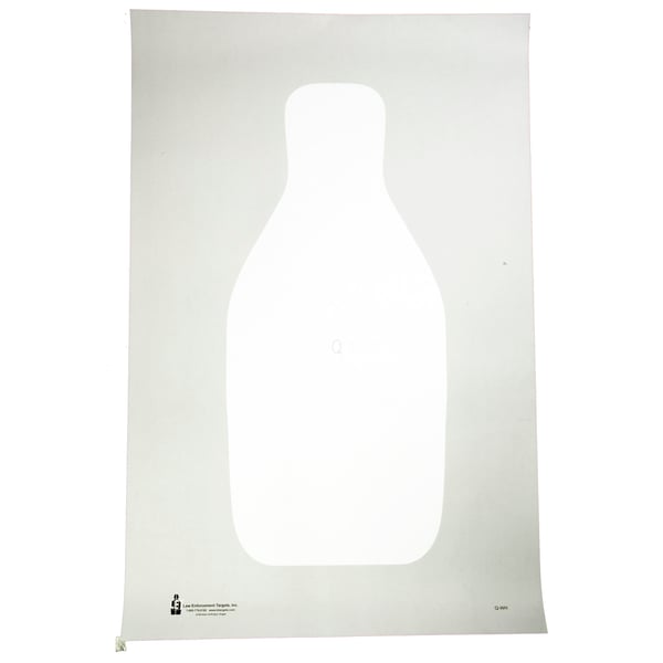 ACTION TARGET Standard FBI/DEA Q Target Bright White 22 1/2