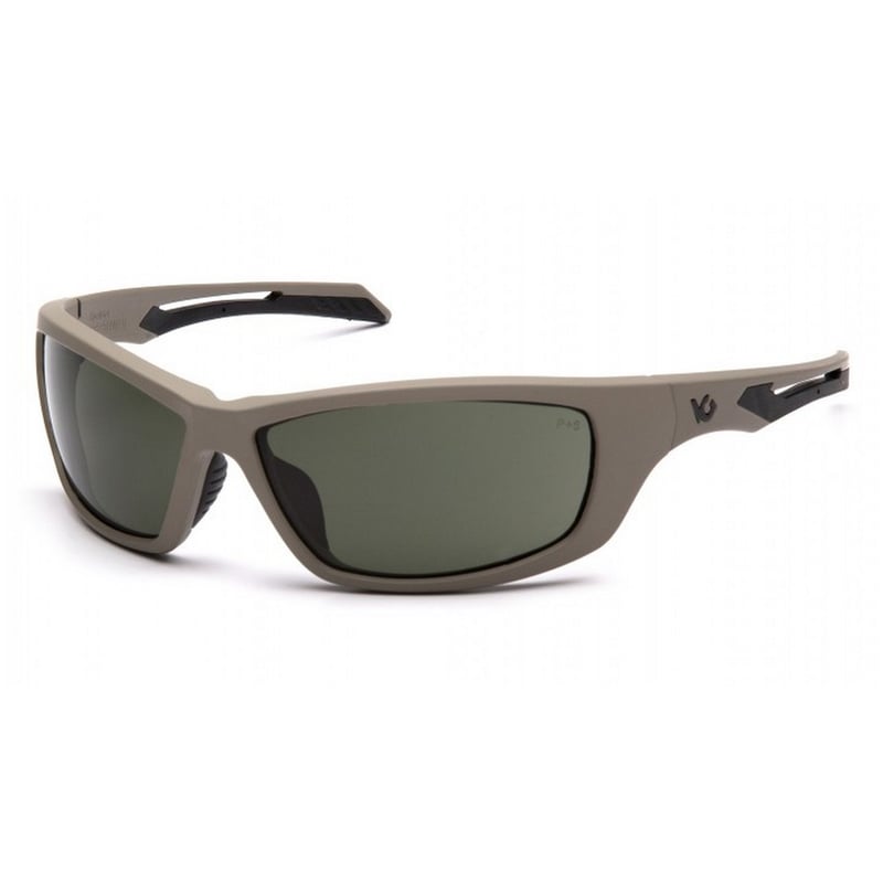PYRAMEX Howitzer Tan frame/forest gray anti-fog lens | KYGUNCO
