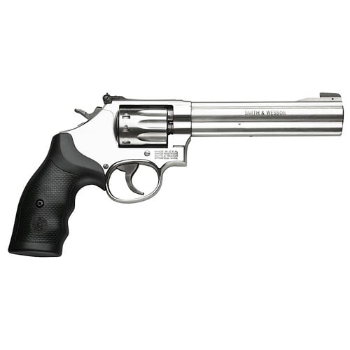SMITH & WESSON 617 22 LR 6" 10rd Revolver - Stainless / Black Grips for sale at KYGUNCO.