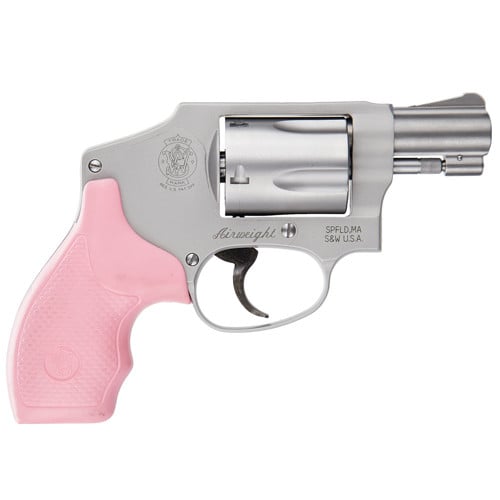 SMITH & WESSON 642 Airweight 38 Special +P 1.8" 5rd J Frame Revolver - Stainless | Pink Grips for sale at KYGUNCO.