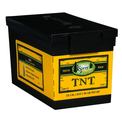 SPEER AMMO Reloading Bullets TNT 22 Caliber 50 Grain 1000rd for sale at KYGUNCO.