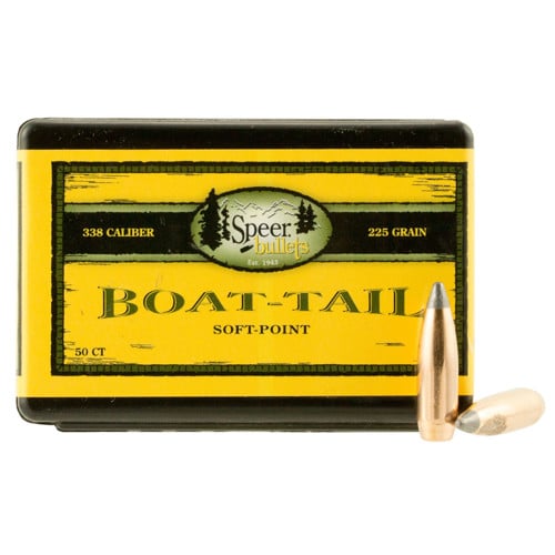 SPEER AMMO Reloading Bullets BT 338 Caliber 225 Grain 50rd for sale at KYGUNCO.