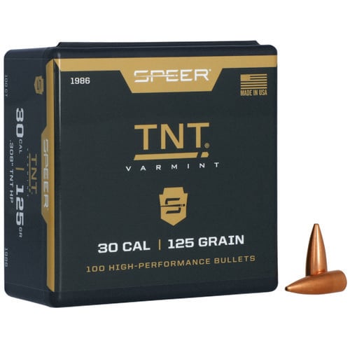 SPEER AMMO Reloading Bullets TNT HP 30 Caliber 125 Grain 100rd for sale at KYGUNCO.