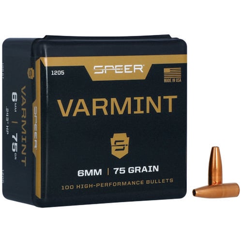 SPEER AMMO Reloading Bullet HP 6mm 75 Grain 100rd for sale at KYGUNCO.