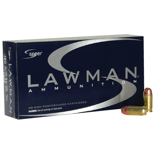 SPEER AMMO Lawman 380 ACP 95 gr Total Metal Jacket Ammunition | 50 Rounds for sale at KYGUNCO.