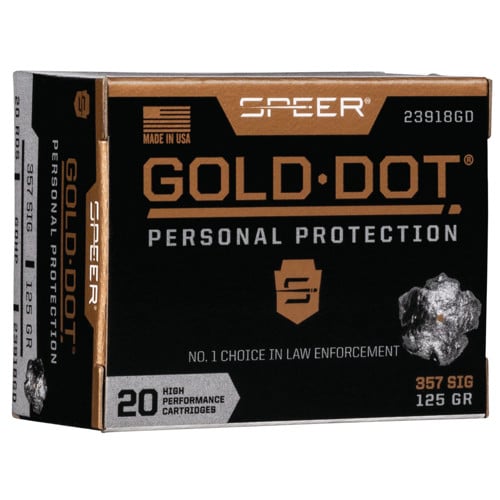 SPEER AMMO 357 Sig 125Gr Gold Dot HP 20rd for sale at KYGUNCO.