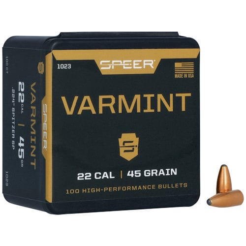 SPEER AMMO Reloading Bullets SPTZ SP 22 Caliber 45 Grain 100rd for sale at KYGUNCO.
