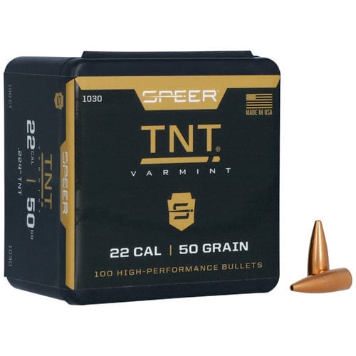 SPEER AMMO Reloading Bullets TNT HP 22 Caliber 50 Grain 100rd for sale at KYGUNCO.