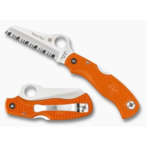 SPYDERCO Rescue 79mm Lightweight Orange Serrated Edge for sale at KYGUNCO.