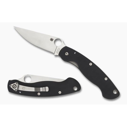 SPYDERCO Military Model G-10 Black Plain Edge for sale at KYGUNCO.