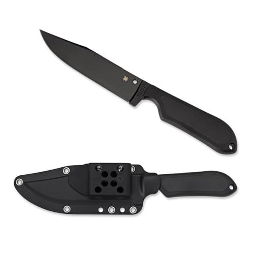 SPYDERCO Street Bowie Ltwt Black w/Kraton Inlay Plain Edge for sale at KYGUNCO.