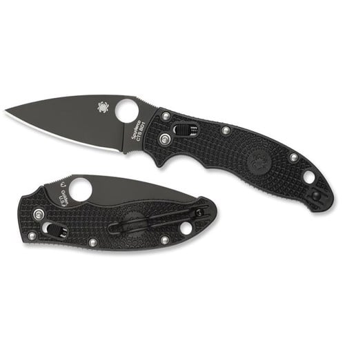 SPYDERCO Manix 2 Lightweight Black Black Blade Plain Edge for sale at KYGUNCO.