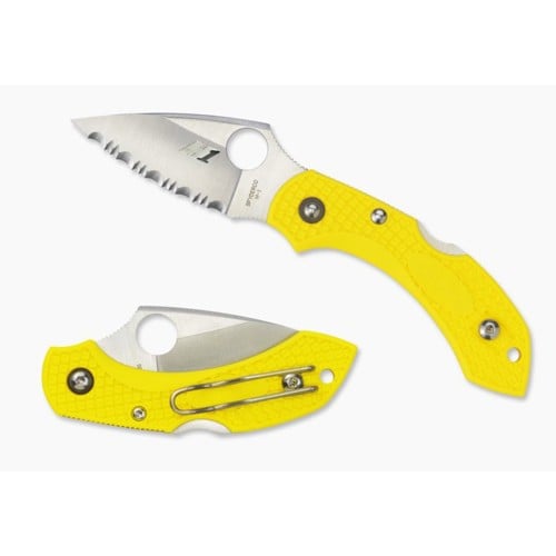 SPYDERCO Dragonfly 2 Salt Lightweight Yellow H1 Serr Edge for sale at KYGUNCO.