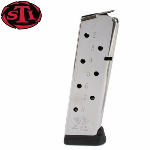 STI 1911 45 ACP Government 8rd Stainless Magazine for sale at KYGUNCO.