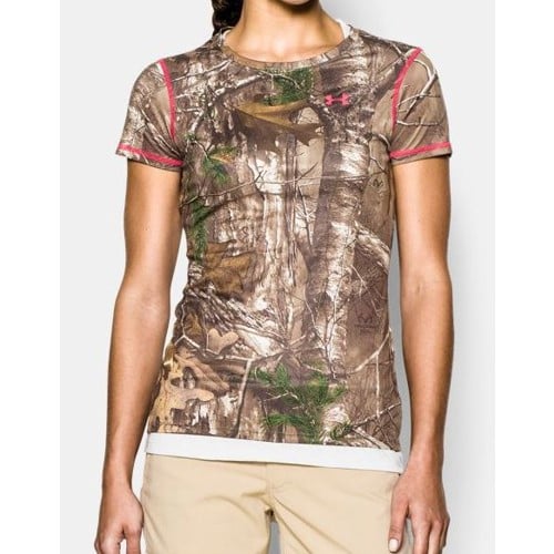 UNDER ARMOUR Women's HeatGear EVO Camo Short Sleeve Shirt RT AP for sale at KYGUNCO.