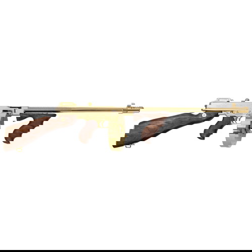 THOMPSON 1927A-1 Deluxe Carbine 45 ACP 16.5" 20/50rd Semi-Auto Rifle - Gold Plated | American Walnut