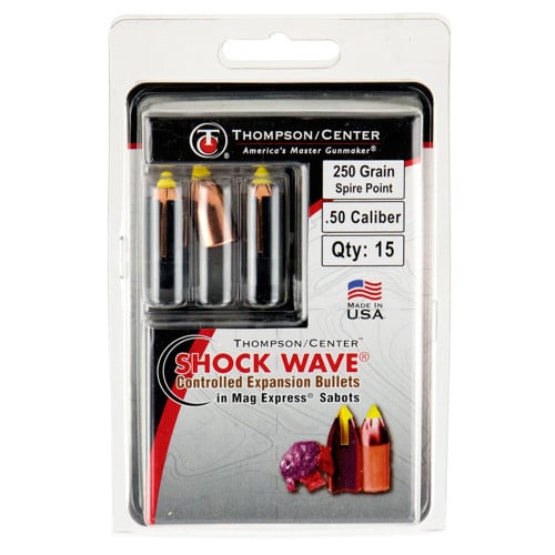THOMPSON CENTER Shockwave Sabots 50Cal 250Gr SP Bullet 15pk for sale at KYGUNCO.