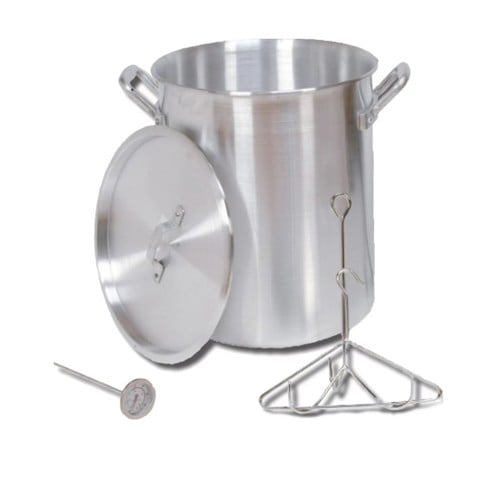 KING KOOKER 30 Qt. Aluminum Turkey Pot w/ Lid, Rack, & Hook for sale at KYGUNCO.