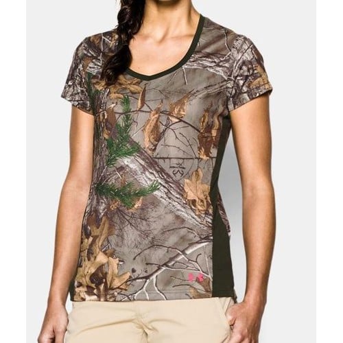 UNDER ARMOUR Women's Tech Camo Short Sleeve Realtree AP-Xtra for sale at KYGUNCO.
