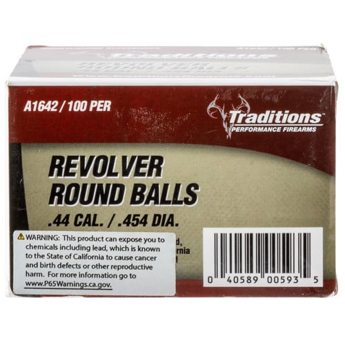 TRADITIONS REV RD BALL-BULK PK 140/44/100 for sale at KYGUNCO.
