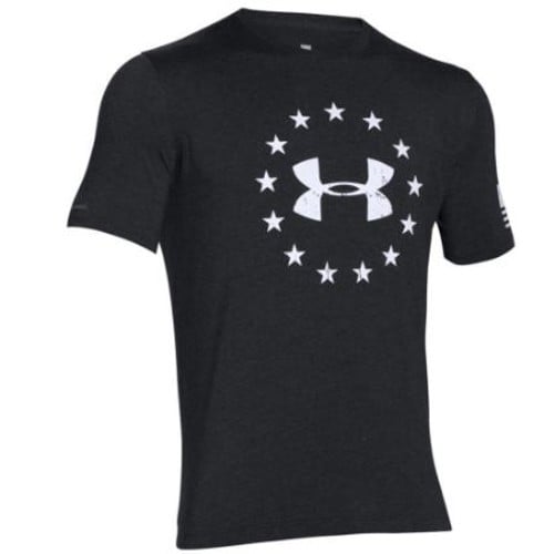 UNDER ARMOUR Freedom Men's T Shirt Black-White for sale at KYGUNCO.