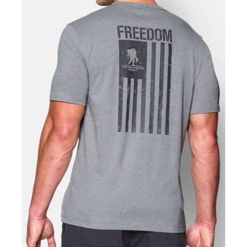UNDER ARMOUR WWP Freedom Flag Men's T True Gray Heather for sale at KYGUNCO.