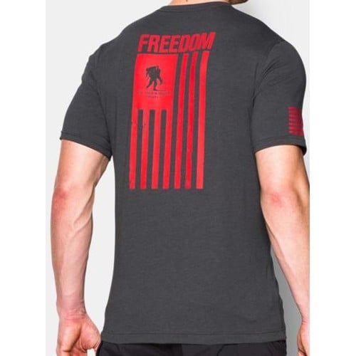 UNDER ARMOUR WWP Freedom Flag Men's T Carbon Heather Red for sale at KYGUNCO.