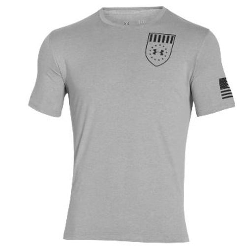 UNDER ARMOUR Freedom Eagle SS Men's T True Gray and Black for sale at KYGUNCO.