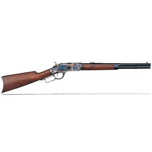 UBERTI 1873 Half Octagon 45 LC 18" 10rd Lever Rifle - Case Hardened | Walnut for sale at KYGUNCO.