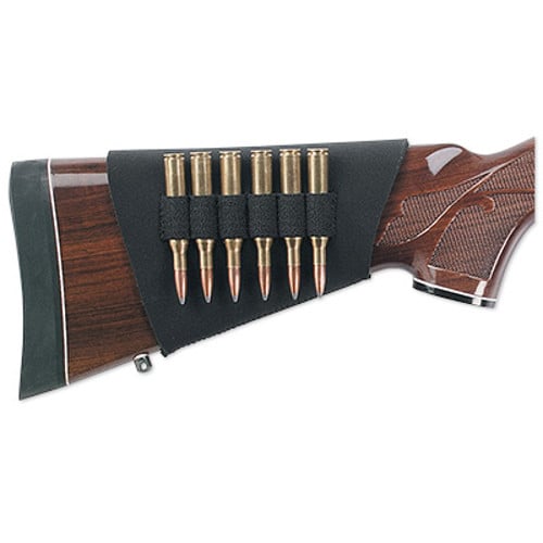 UNCLE MIKE'S Buttstock Shell Holder Neoprene Blk Rifle 6 Loops for sale at KYGUNCO.