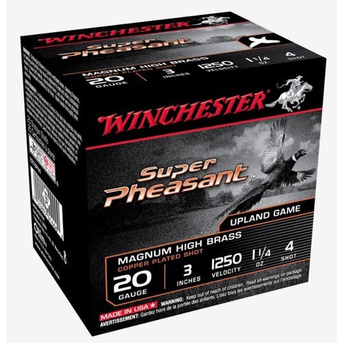 WINCHESTER AMMO 20Ga Super Pheasant Mag 3" 4 Shot 25rd for sale at KYGUNCO.
