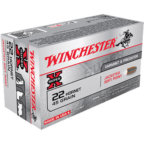 WINCHESTER AMMO 22 Hornet 45Gr JSP 50rd for sale at KYGUNCO.