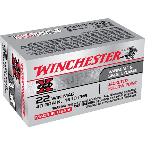 WINCHESTER X SUPER 22 WMR 40Gr Jacketed Hollow Point Ammunition | 50 Rounds for sale at KYGUNCO.