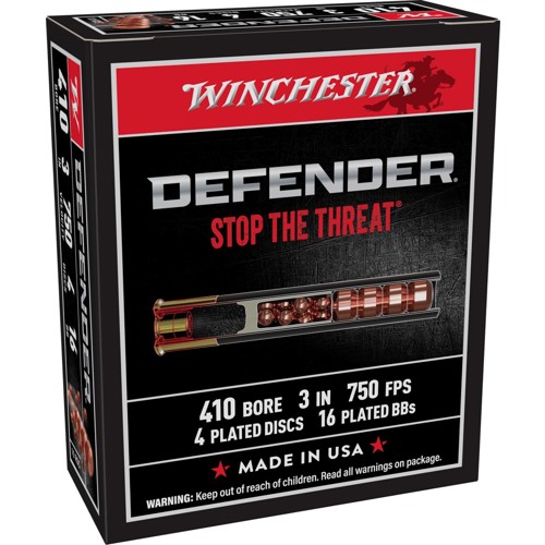 WINCHESTER PDX1 Defender 410 Gauge 3" #4 Plated Defense Disc 16 BB Shotgun Ammunition | 10 Rounds