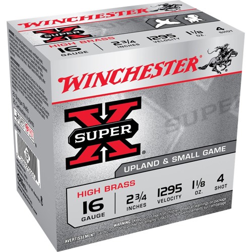 WINCHESTER AMMO 16Ga SuperX High Brass 2-3/4" 4 Shot 25rd for sale at KYGUNCO.