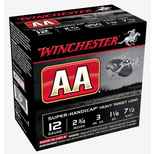 WINCHESTER AA Super-Handicap 12 Gauge 2-3/4" 1-1/8oz #7.5 Heavy Shotgun Ammunition | 25 Rounds for sale at KYGUNCO.