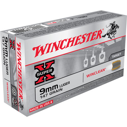 WINCHESTER Super X 9mm 147 gr Winclean Brass Enclosed Ammunition | 50 Rounds for sale at KYGUNCO.
