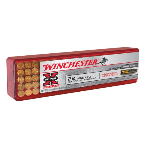 WINCHESTER Super X 22LR 40gr Power-Point Copper Plated Ammunition | 100 Round