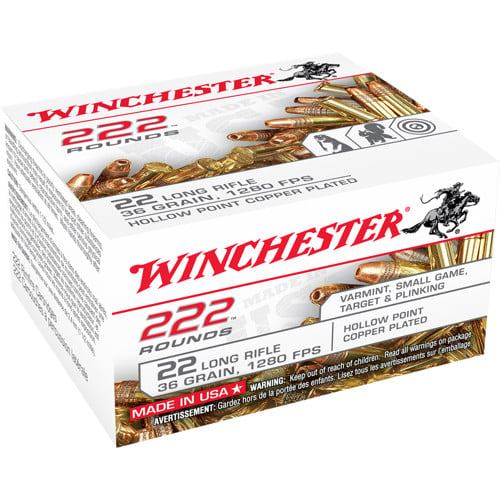 WINCHESTER USA 22LR 36gr Hollow Point Ammunition | 222 Rounds for sale at KYGUNCO.
