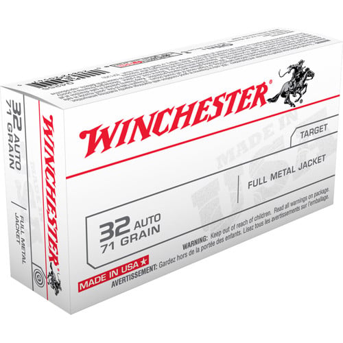 WINCHESTER AMMO 32 Auto 71Gr USA Full Metal Jacket 50rd for sale at KYGUNCO.