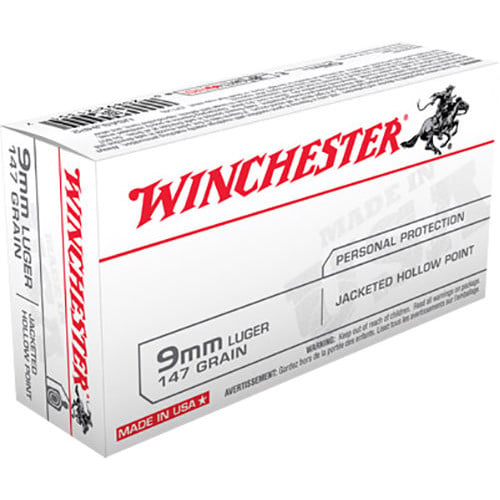 WINCHESTER AMMO 9mm 147Gr USA JHP 50rd for sale at KYGUNCO.