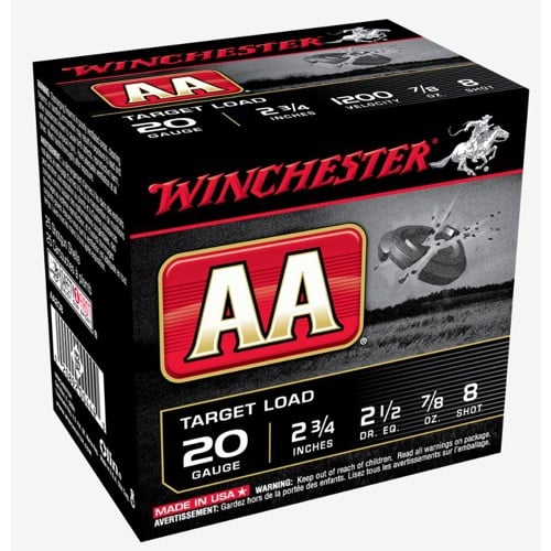 WINCHESTER AMMO 20Ga AA Target 2-3/4" 8 Shot 25rd for sale at KYGUNCO.