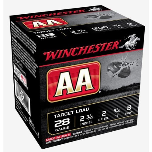 WINCHESTER AA Target 28 Gauge 2-3/4" 3/4oz #8 Shotgun Ammunition | 25 Rounds for sale at KYGUNCO.