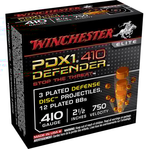 WINCHESTER Supreme Elite Defender 410 Gauge 2.5" 3DD/12BB Shotshells | 10 Round