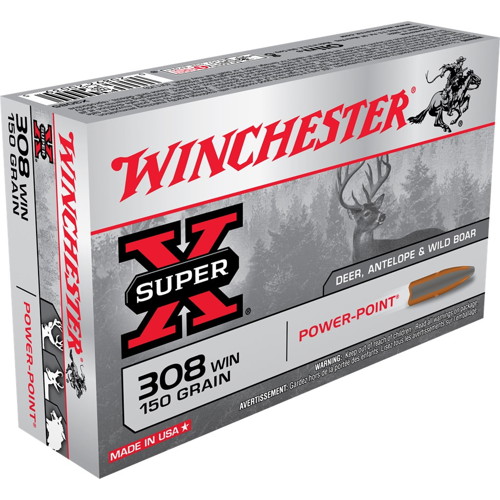 WINCHESTER Super X 308 WIN 150Gr Power-Point Brass Rifle Ammunition | 20 Rounds for sale at KYGUNCO.