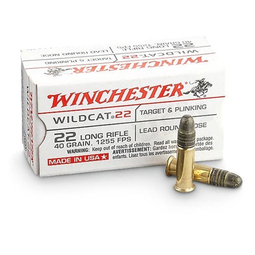 WINCHESTER AMMO 22 LR 40Gr Wildcat Lead 50rd for sale at KYGUNCO.