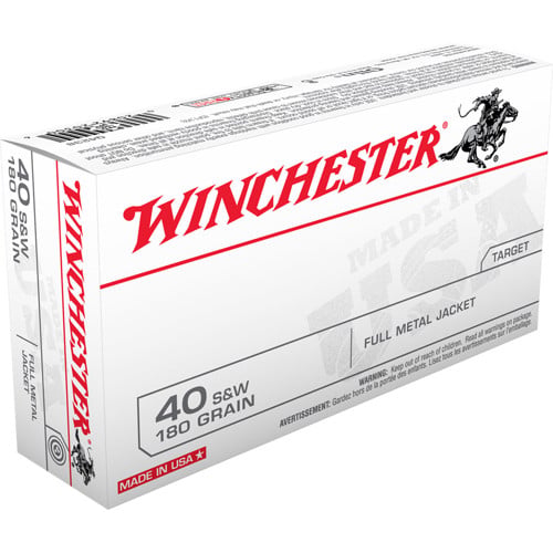 WINCHESTER AMMO 40 SW 180Gr Full Metal Jacket 50rd for sale at KYGUNCO.