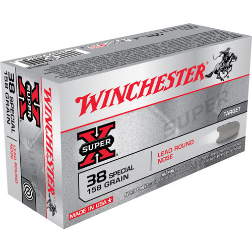WINCHESTER AMMO 38 Special 158Gr Leadrd Nose 50rd for sale at KYGUNCO.