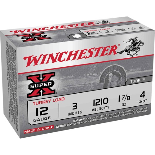 WINCHESTER Super X 12 Gauge 3" 1-7/8oz #4 Turkey Shotgun Ammunition | 10 Rounds for sale at KYGUNCO.